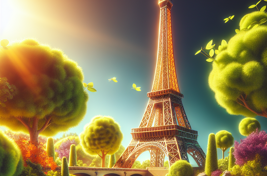 The Eiffel Tower grows in summer